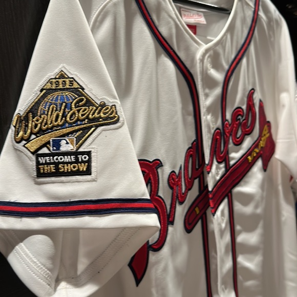 Chipper Jones Atlanta Braves Mitchell & Ness White MLB Authentic Jersey - Picture 2 of 7